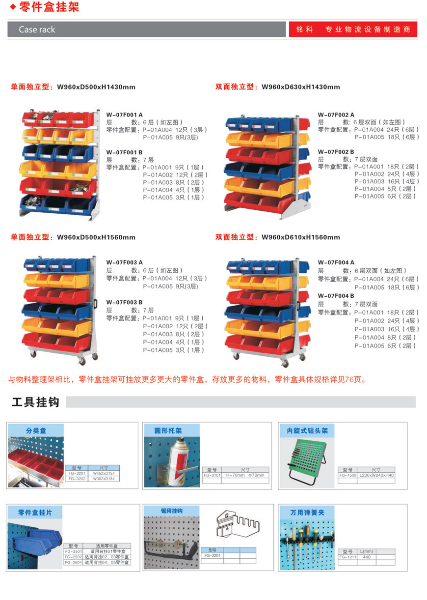 零件盒掛架